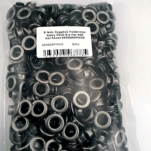 8.5 mm Eyelet 21/64" Old Silverl Stainless 500 Pcs/Pack ER0005PPKKO