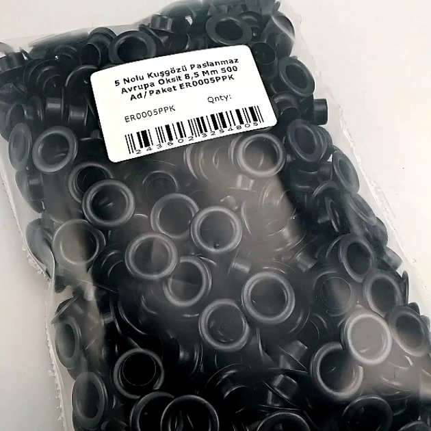 8.5 mm Eyelet 21/64" Black Okside Stainless 500 Pcs/Pack ER0005PPKSO