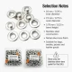 25/64" Eyelet Stainless Steel Free Nickel Inner Diameter 10 mm (250 Pcs/Pack) ER0024PPK