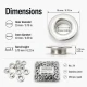 25/64" Eyelet Stainless Steel Free Nickel Inner Diameter 10 mm (250 Pcs/Pack) ER0024PPK