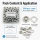 25/64" Eyelet Stainless Steel Free Nickel Inner Diameter 10 mm (250 Pcs/Pack) ER0024PPK
