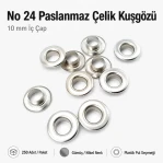 25/64" Eyelet Stainless Steel Free Nickel Inner Diameter 10 mm (250 Pcs/Pack) ER0024PPK