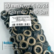 25/64" Eyelet Stainless Steel Antique Brass Inner Diameter 10 mm (250 Pcs/Pack) ER0024PPKAS