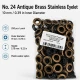 10 mm Antique Brass-Tone Stainless Metal Eyelet Capsule for Textile and Leather Applications, 250 pcs Pack