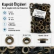 10 mm Antique Brass-Tone Stainless Metal Eyelet Capsule for Textile and Leather Applications, 250 pcs Pack