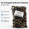 10 mm / 0.39 in Inner Diameter Antique Brass-Tone Stainless Metal Eyelet Capsule, 250 pcs/Pack ER0024PPKAS
