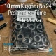10 mm Kuşgözü Füme - Siyah Nikel Paslanmaz No 24 (250 Ad/Paket) ER0024PPKBN