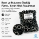 10 mm / 0.39 in Inner Diameter Black Nickel-Tone Stainless Metal Eyelet Capsule for bags, jackets, and textiles, 250 pcs/Pack