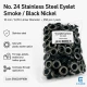 10 mm / 0.39 in Inner Diameter Black Nickel-Tone Stainless Metal Eyelet Capsule for bags, jackets, and textiles, 250 pcs/Pack