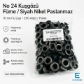 10 mm / 0.39 in Inner Diameter Black Nickel-Tone Stainless Metal Eyelet Capsule, 250 pcs/Pack ER0024PPKBN
