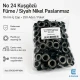 10 mm / 0.39 in Inner Diameter Black Nickel-Tone Stainless Metal Eyelet Capsule for bags, jackets, and textiles, 250 pcs/Pack