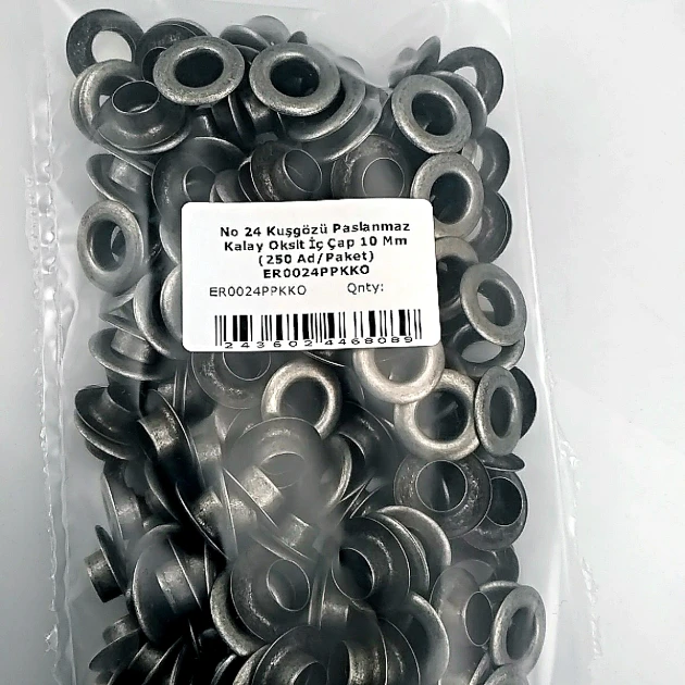 10 mm Eyelet Stainless Steel Old Silver 25/64" (250 Pcs/Pack) ER0024PPKKO