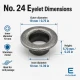 10 mm Antique Silver-Tone Stainless Metal Eyelet Capsule for Apparel and Textile Applications