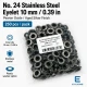 10 mm Antique Silver-Tone Stainless Metal Eyelet Capsule for Apparel and Textile Applications