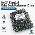 10 mm / 0.39 in Inner Diameter Antique Silver-Tone Stainless Metal Eyelet Capsule, 250 pcs/Pack ER0024PPKKO