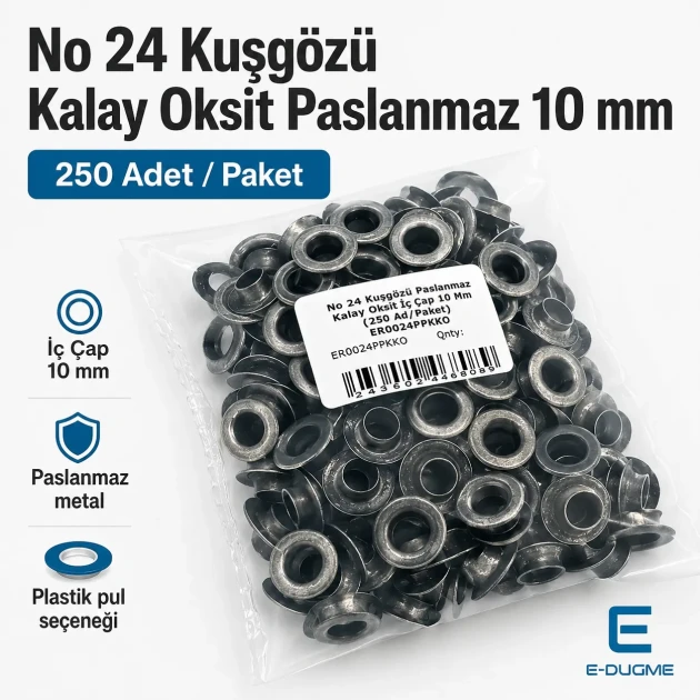 10 mm Antique Silver-Tone Stainless Metal Eyelet Capsule for Apparel and Textile Applications