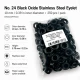 No 24 Kuşgözü Siyah Oksit Paslanmaz Çelik 10 mm İç Çap 250 Adet/Paket, çanta ve ayakkabı üretiminde güvenilir malzeme