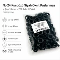 10 mm / 0.39 in Inner Diameter Black Oxide Stainless Metal Eyelet Capsule, 250 pcs/Pack ER0024PPKSO