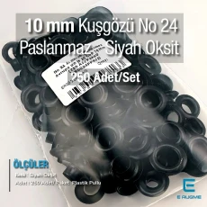 10 mm Eyelet Stainless Steel Black Oxide 25/64" (250 Pcs/Pack) ER0024PPKSO