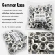 26 No Paslanmaz Kuşgözü Metal Pullu 12 mm İç Çap 100 Adet/Paket - Tekstil, çanta ve ayakkabı üretimi için ideal çözüm