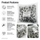 26 No Paslanmaz Kuşgözü Metal Pullu 12 mm İç Çap 100 Adet/Paket - Tekstil, çanta ve ayakkabı üretimi için ideal çözüm
