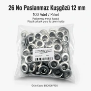 12 mm / 0.47 in Inner Diameter Stainless Metal Eyelet with Metal Washer, 100 pcs/Pack ER0026P100