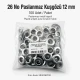 26 No Paslanmaz Kuşgözü Metal Pullu 12 mm İç Çap 100 Adet/Paket - Tekstil, çanta ve ayakkabı üretimi için ideal çözüm