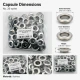 26 No Paslanmaz Kuşgözü Metal Pullu 12 mm İç Çap 100 Adet/Paket - Tekstil, çanta ve ayakkabı üretimi için ideal çözüm