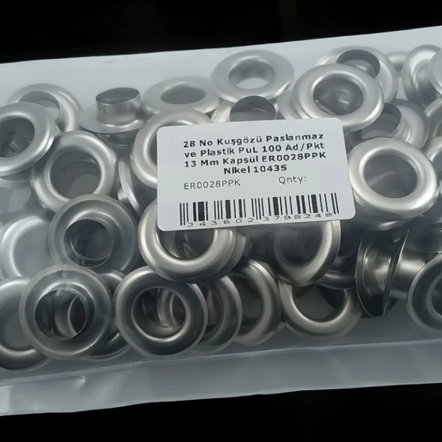 Eyelet No. 28 Stainless Steel 13 mm 100 Pieces / Pack ER0028PPK
