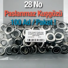 Eyelet No. 28 Stainless Steel 13 mm 100 Pieces / Pack ER0028PPK