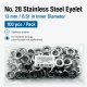 13 mm / 0.51 in Inner Diameter Stainless Metal Eyelet for Leather Goods and Banners, 100 pcs Pack