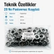13 mm / 0.51 in Inner Diameter Stainless Metal Eyelet for Leather Goods and Banners, 100 pcs Pack