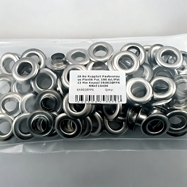 Eyelet No. 28 Stainless Steel 13 mm 100 Pieces / Pack ER0028PPK