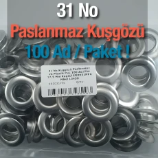 Kuşgözü No 31 Paslanmaz 17 mm 100 Ad / Paket ER0031PPK
