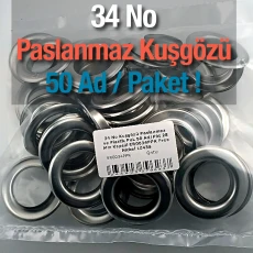 Eyelet No. 34 Stainless Steel 28 mm 50 Pieces / Pack ER0034PPK