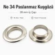 Stainless Steel Eyelet 28 mm / 1.10 in Inner Diameter with Plastic Washer Option, 50 Pieces Pack for Heavy-Duty Applications