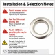 Stainless Steel Eyelet 28 mm / 1.10 in Inner Diameter with Plastic Washer Option, 50 Pieces Pack for Heavy-Duty Applications