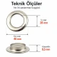 Stainless Steel Eyelet 28 mm / 1.10 in Inner Diameter with Plastic Washer Option, 50 Pieces Pack for Heavy-Duty Applications