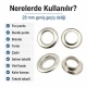 Stainless Steel Eyelet 28 mm / 1.10 in Inner Diameter with Plastic Washer Option, 50 Pieces Pack for Heavy-Duty Applications