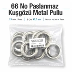 Stainless Steel Eyelet with Metal Washer 40.5 mm / 1.59 in Inner Diameter, 25 Pieces Pack ER0066PPK