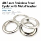 Stainless Steel Eyelet with Metal Washer 40.5 mm / 1.59 in Inner Diameter, 25 Pieces Pack for heavy-duty applications in