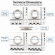 Stainless Steel Eyelet with Metal Washer 40.5 mm / 1.59 in Inner Diameter, 25 Pieces Pack for heavy-duty applications in