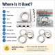 Stainless Steel Eyelet with Metal Washer 40.5 mm / 1.59 in Inner Diameter, 25 Pieces Pack for heavy-duty applications in