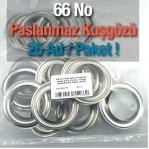 66 Stainless Steel Eyelet with Metal Washer, 25 Pieces/Pack ER0066PPK