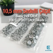 10.5 mm Frosted Pearl Stainless Prong Snap Fasteners, 100 Sets/Pack – ERBCLK0008BBSD