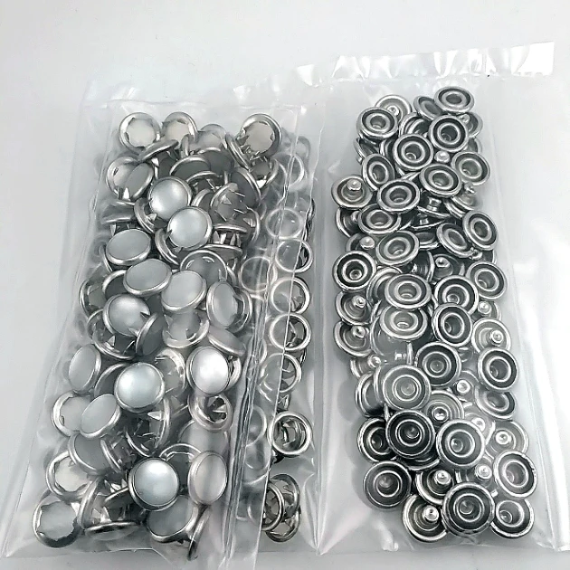 Buzlu Sedefli Kapaklı Klikıt Çıtçıt  10,5 mm  Paslanmaz 100 Ad/Paket ERBCLK0008BBSD