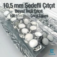 10.5 mm White Pearl Stainless Prong Snap Fasteners, 100 Sets/Pack – ERBCLK0008BSD