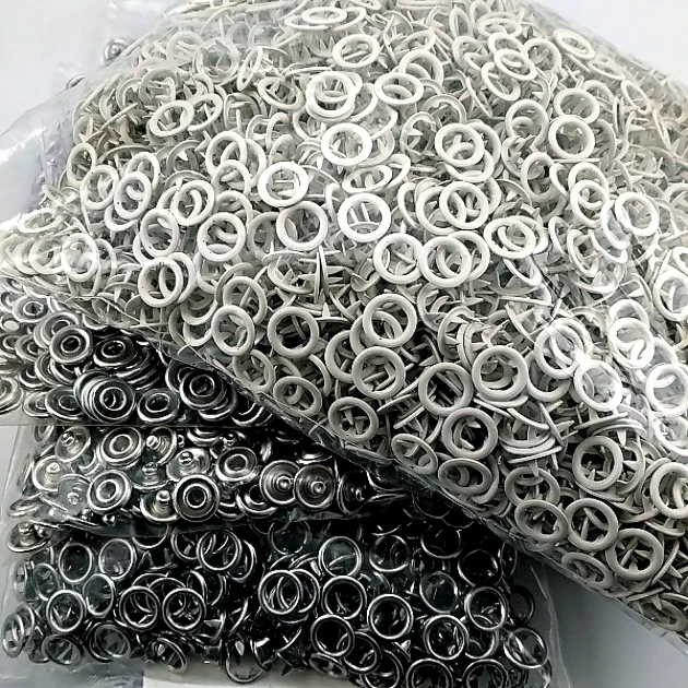 Prong Snap Fastener 8 mm 0,31" Baby Snap Fastener 250 Pieces Bone Color ERBCLK0008PK Bone