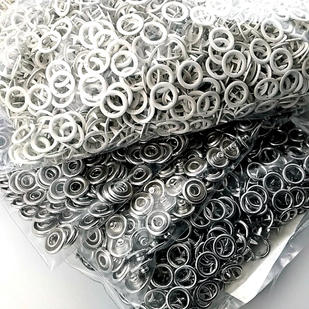 Prong Snap Fastener 8 mm 0,31" Baby Snap Fastener 250 Pieces Bone Color ERBCLK0008PK Bone