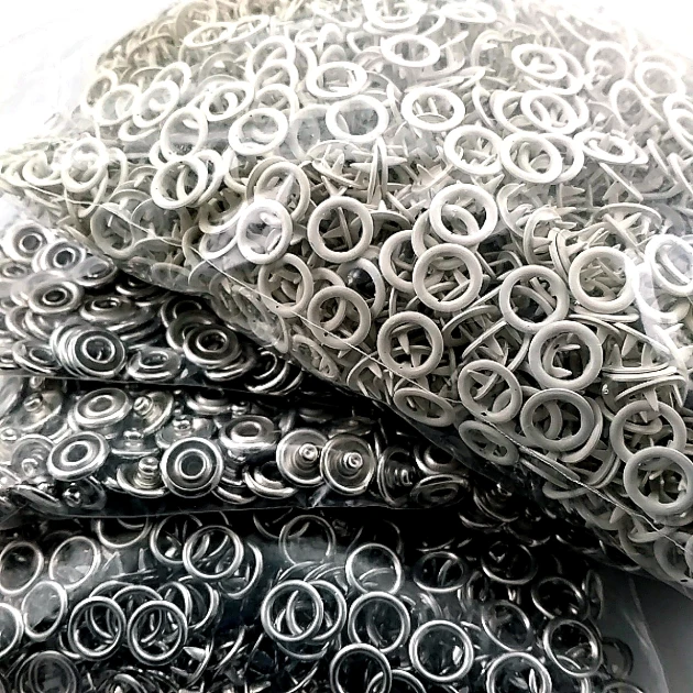 Prong Snap Fastener 8 mm 0,31" Baby Snap Fastener 250 Pieces Bone Color ERBCLK0008PK Bone